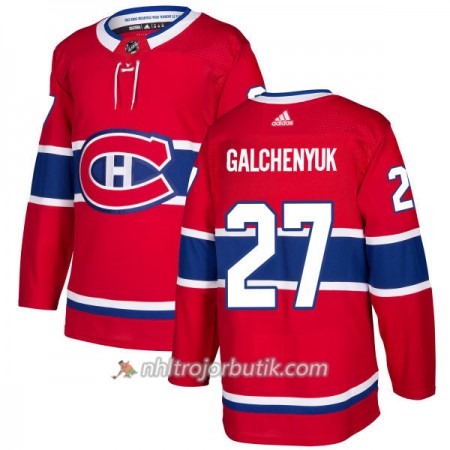 Män Ishockey Montreal Canadiens Tröja Alex Galchenyuk 27 Adidas 2017-2018 Röd Authentic